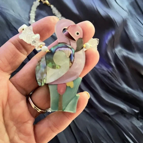 Source Unknown Pink Flamingo Necklace - Picture 3 of 5